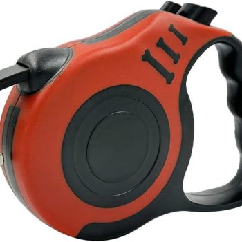 Retractable Dog Leash, 16.5 feet Pet Lead with Anti-Slip Handle, Durable Training Leash for Small Medium Dogs Cats, Red and Blue (Red)