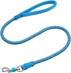Reflective Dog Leash Strong Nylon Rope Braided Heavy Duty for Large and Medium Small Dogs Walking Training Leads (Sky Blue, 3ft * 1/2")