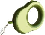 Retractable Dog Leash, 11.5 FT Retractable Leash for Dogs 0-55 lbs, One-Handed Lock, 360°Tangle-Free Strong Reflective Nylon Tape, Perfect for Medium Large Dogs, Green