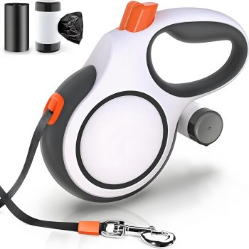 Retractable Dog Leash 26ft Heavy-Duty for Medium & Large Dogs - Upgraded Lock, Tangle-Free, Ergonomic Grip - Perfect for Walking, Running, Outdoor Training