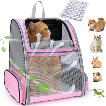 Pet Carrier Backpack for Dogs and Cats,Puppies,Fully Ventilated Mesh,Airline Approved,Designed for Travel, Hiking, Walking & Outdoor Use