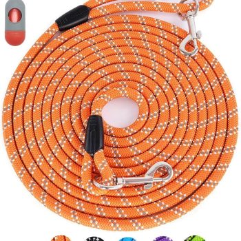 Long Dog Leash for Training , Reflective Tie Out, Heavy Duty Dog Lead for Large, Medium & Small Dogs - Outside Walking, Playing, Camping, Yard