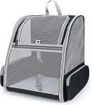 Cat Carrier Backpack, Dog Backpack, Ventilate Pet Cats Puppy Dogs Birds Bunny Backpack for Travel Indoor Outdoor Use(Black)